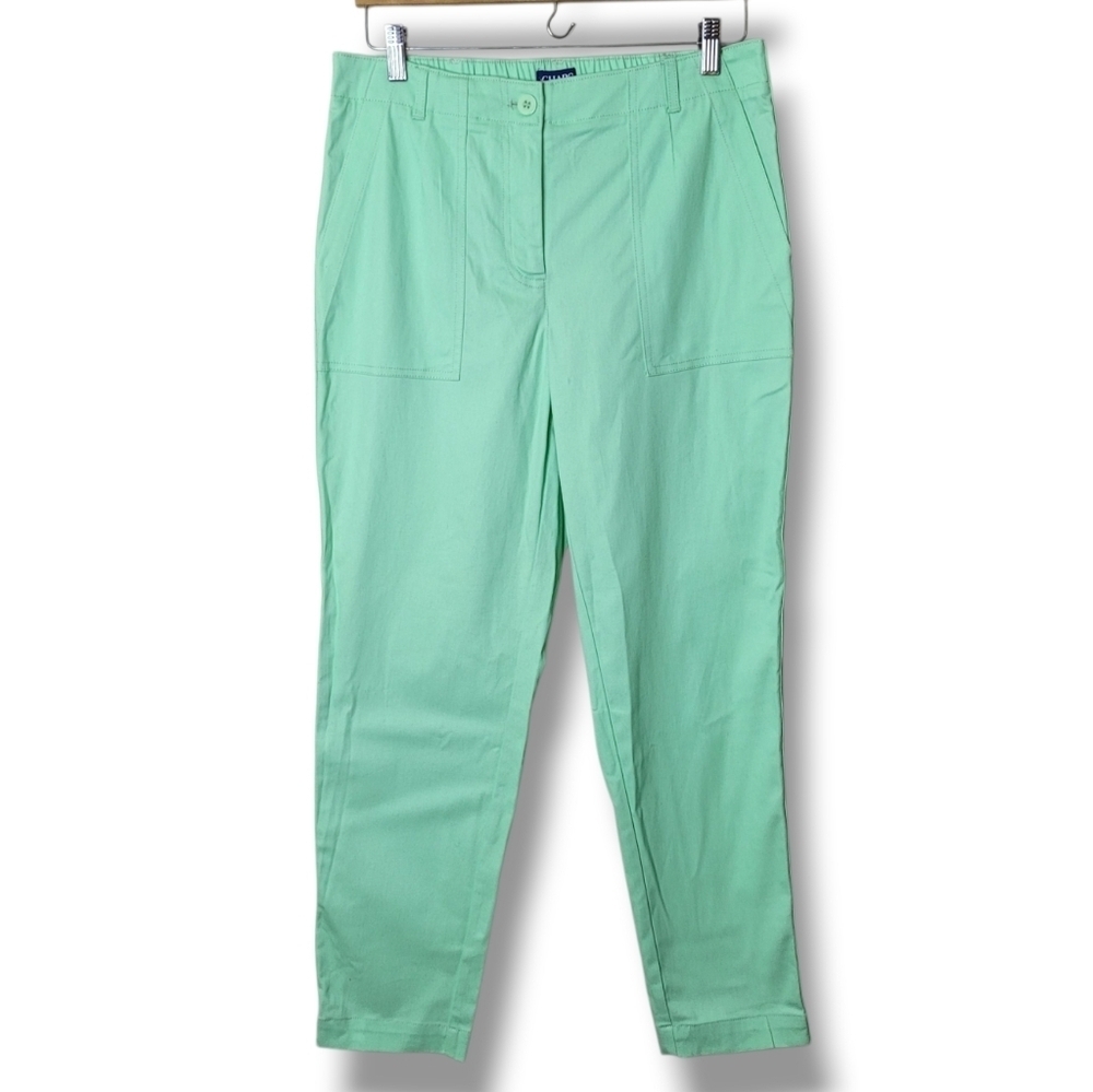 Chaps Pastel Mint Green Cropped Pants NWT